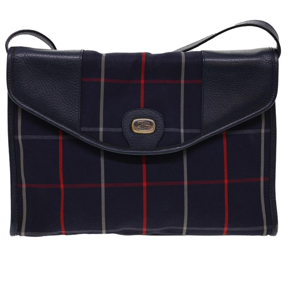 Burberrys Nova Check Shoulder Bag Canvas Navy Auth yk6364 - Picture 13 of 16